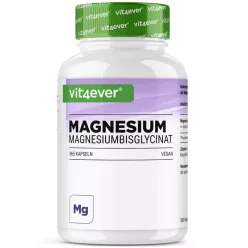   magneziu bisglicinat (formă chelatată, biodisponibilitate ridicată) 240 CAPSULE 300 MG VEGAN 