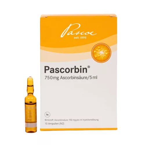 Pascorbin Vitamina C 750 mg inj. 10 fiole – energie și vitalitate