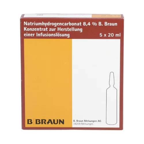 Natriumhydrogencarbonat 8,4% B. Braun, 5 x 20 ml – Energie