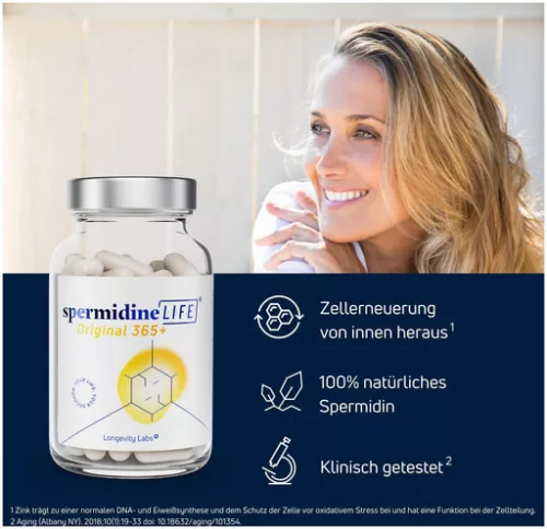 SpermidineLIFE Original 365+ 60 capsule – regenerare celulară & anti-aging