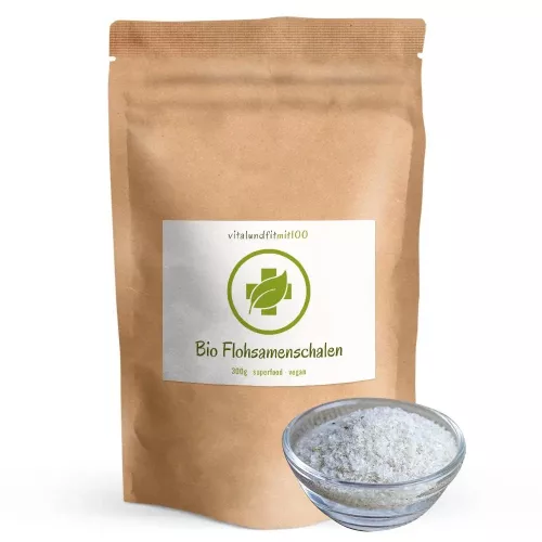 Psyllium Bio (Flohsamen) 300g – fibre naturale pentru digestie și detox