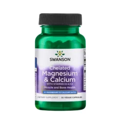 Swanson Magneziu și Calciu chelat + D3 K2 – Sănătate