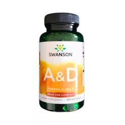 SWANSON Vitaminele A și D 250 capsule moi – Energie