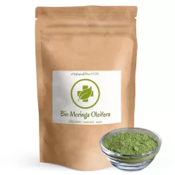   Moringa bio pulbere 500g – superfood bogat în vitamine, susține energia, imunitatea și detoxifierea.made in germani